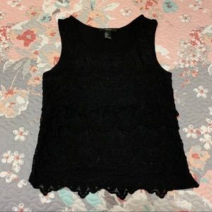 F21 Black Lace Top